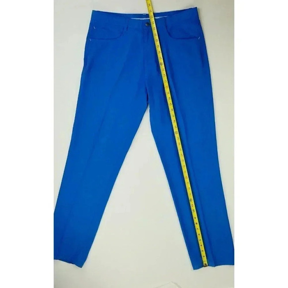 FootJoy Size 34x32 Men Athletic Fit Blue Golf Stretch Pants Back Pocket Logo Tag - Picture 5 of 11